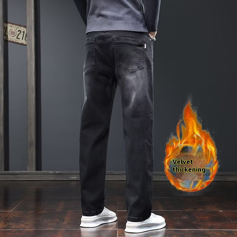 Jeans larghi, dritti, casual, pantaloni lunghi da uomo