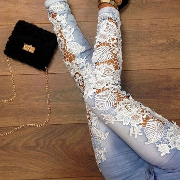 Jeans con Dettagli in Pizzo – Eleganza Moderna | Terry’s Home