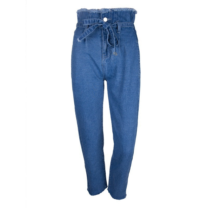 Jeans Vita Alta con Frange – Stile Vintage | Terry’s Home