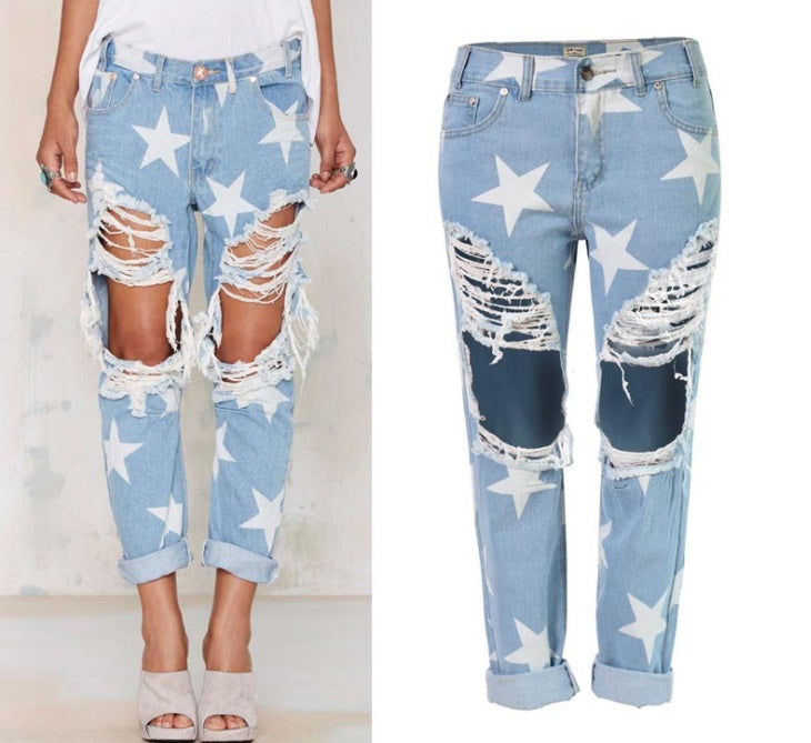 ๐ Jeans in Denim di Cotone 100% โ Stile Vintage Hand-Worn