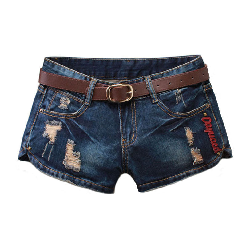 Pantaloncini corti da donna larghi, con cerniera laterale, a vita bassa, sottili e a gamba larga
