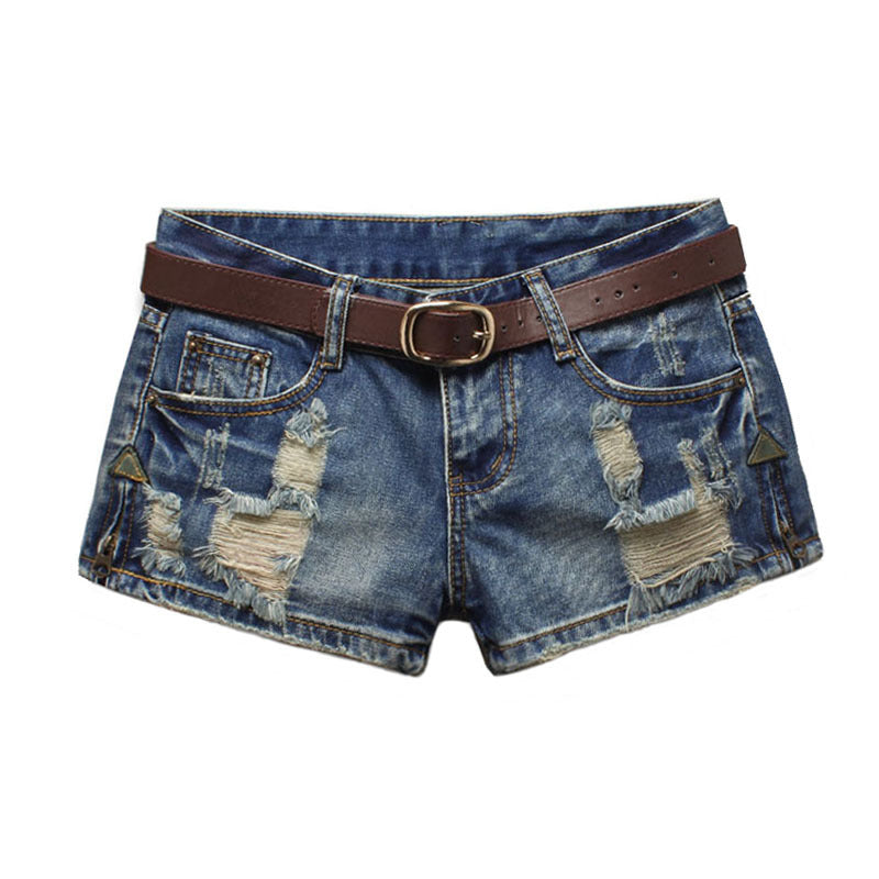 Pantaloncini corti da donna larghi, con cerniera laterale, a vita bassa, sottili e a gamba larga