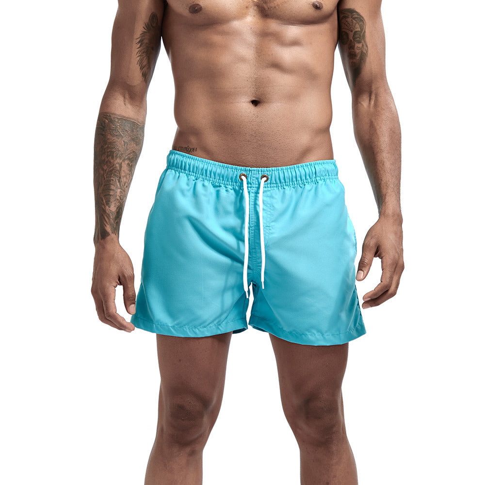 Pantaloni da spiaggia a tre punti, alla moda, multicolor, dritti, larghi, pantaloncini sportivi