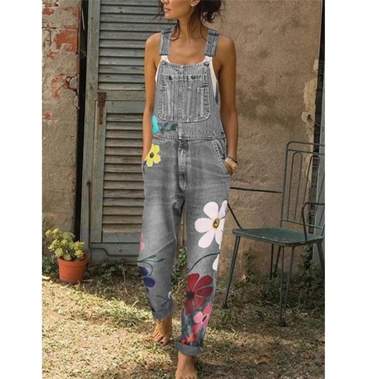Salopette in Denim Stampato – Effetto Washed | Terry’s Home