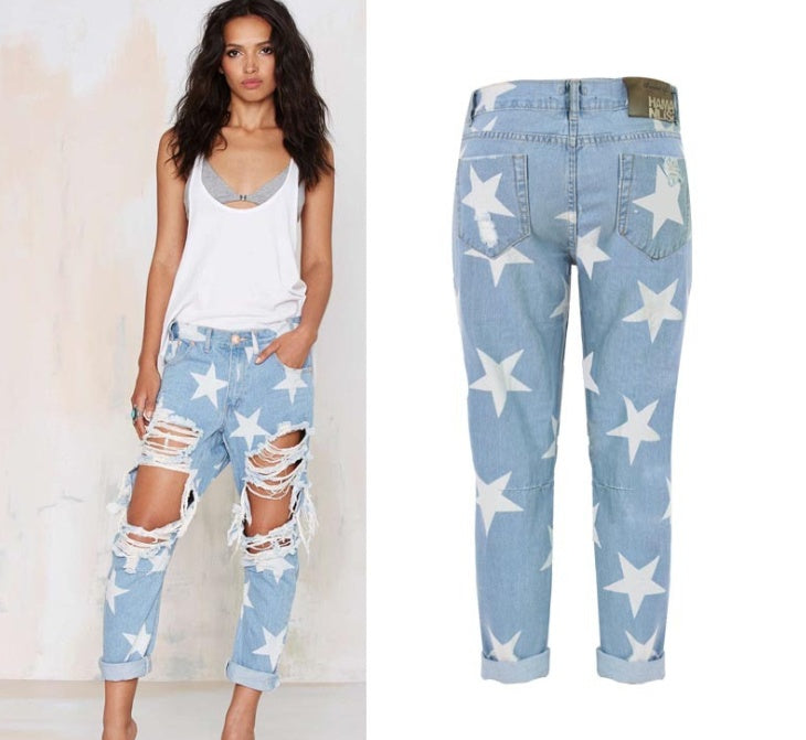 ๐ Jeans in Denim di Cotone 100% โ Stile Vintage Hand-Worn