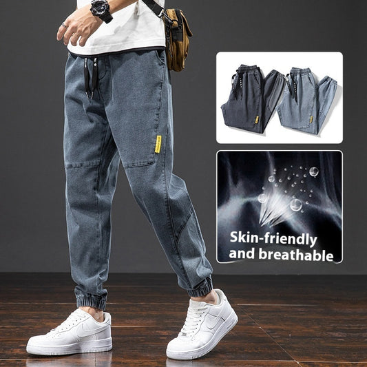 Jeans casual cargo larghi da uomo, nuovi di zecca, primavera