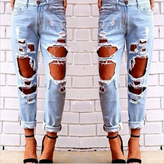 π₯ Boyfriend Jeans Strappati Oversize β Urban Rebel Edition
