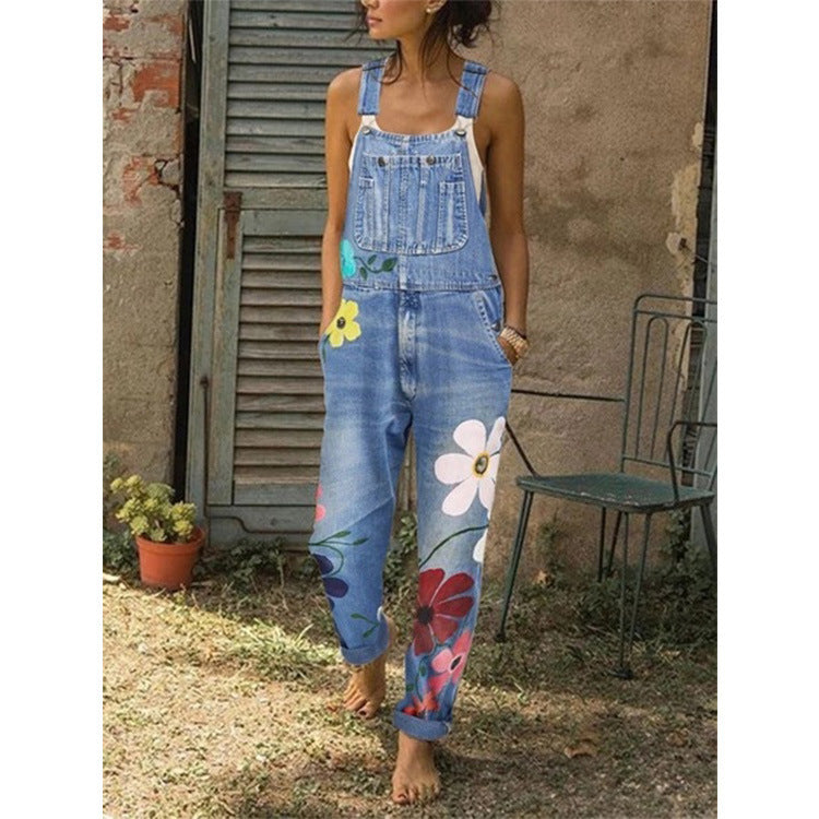 Salopette in Denim Stampato – Effetto Washed | Terry’s Home