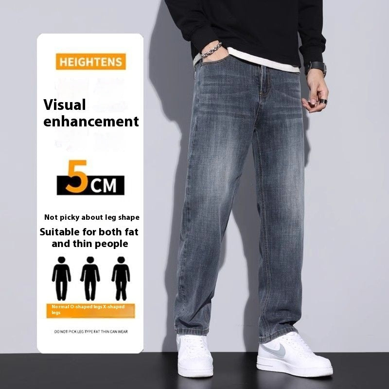 Jeans larghi, dritti, casual, pantaloni lunghi da uomo