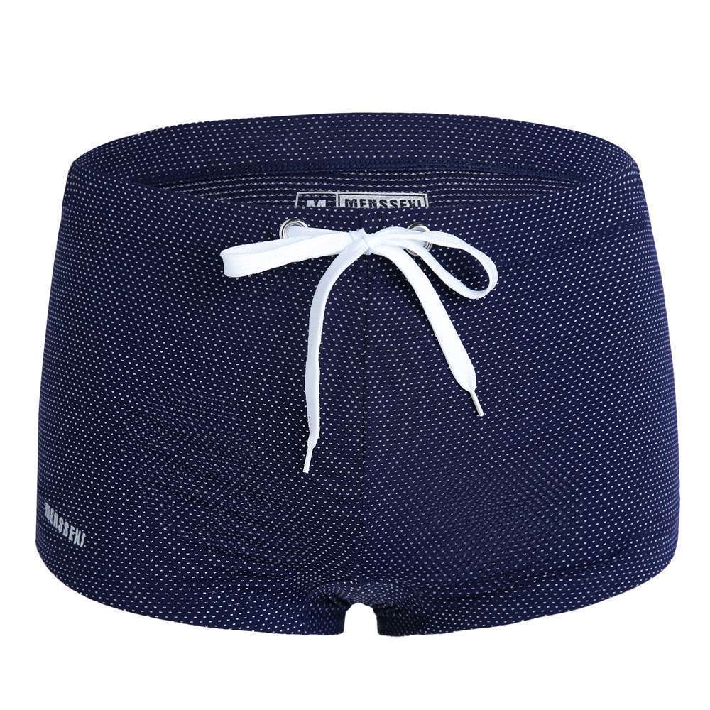 Boxer da bagno da uomo in pizzo e nylon a vita bassa, pantaloni da spiaggia Hot Spring