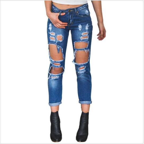 🔥 Boyfriend Jeans Strappati Oversize – Urban Rebel Edition