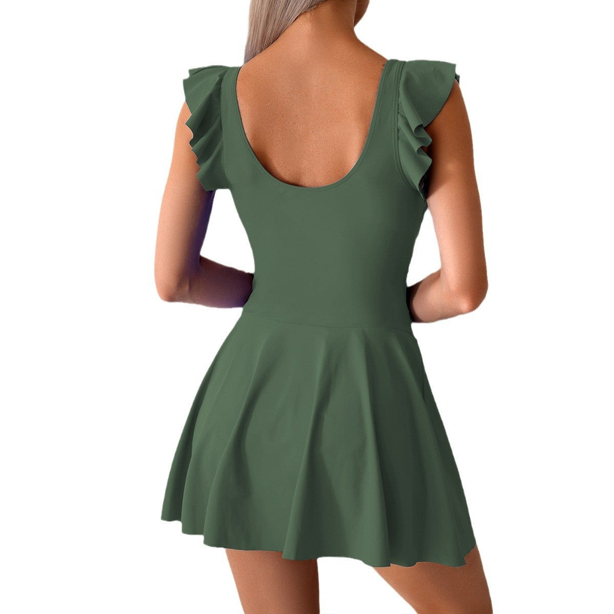 π€ Abito Corto Monocolore con Schiena Scoperta β Effortless Elegance