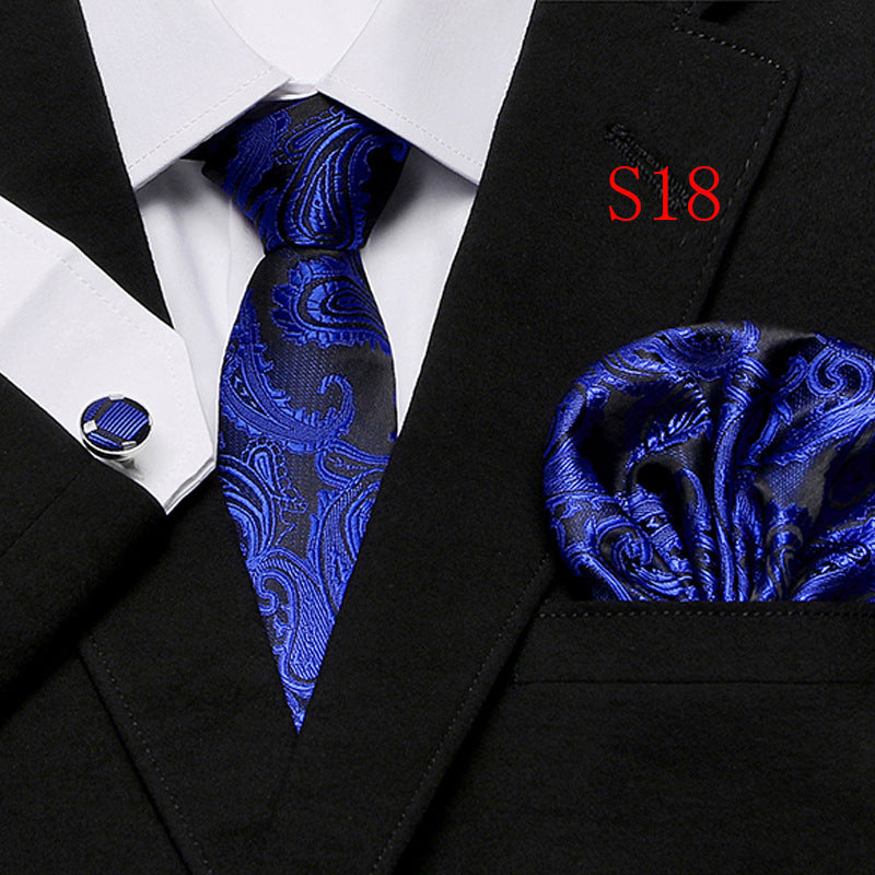 Cravatta sartoriale abbinato con gemelli e pochette da taschino (in seta)