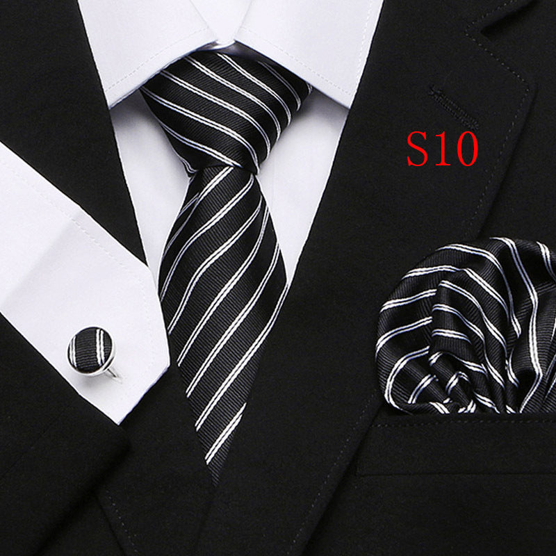 Cravatta sartoriale abbinato con gemelli e pochette da taschino (in seta)