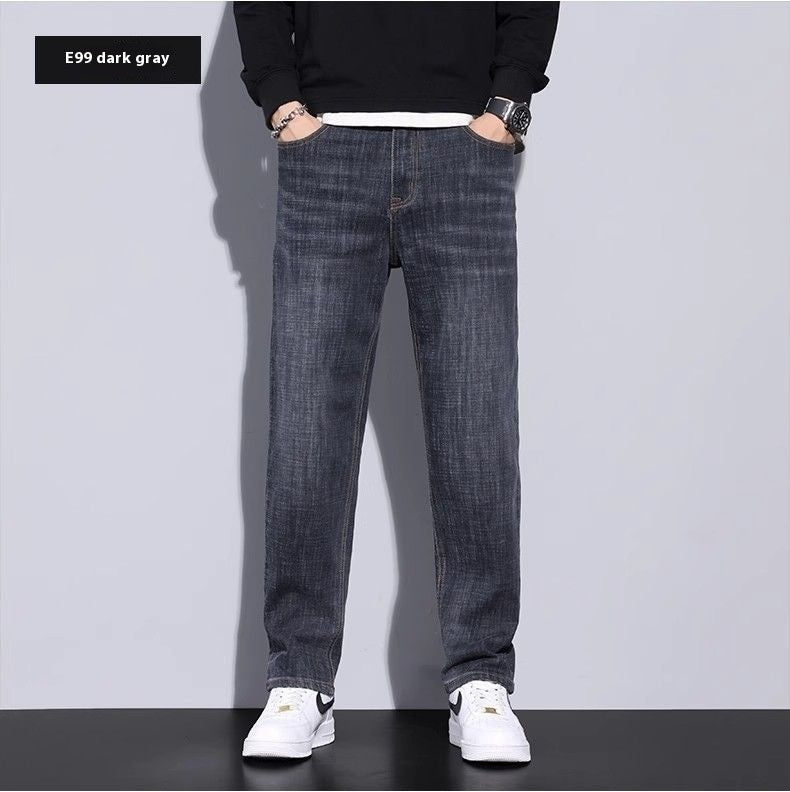 Jeans larghi, dritti, casual, pantaloni lunghi da uomo