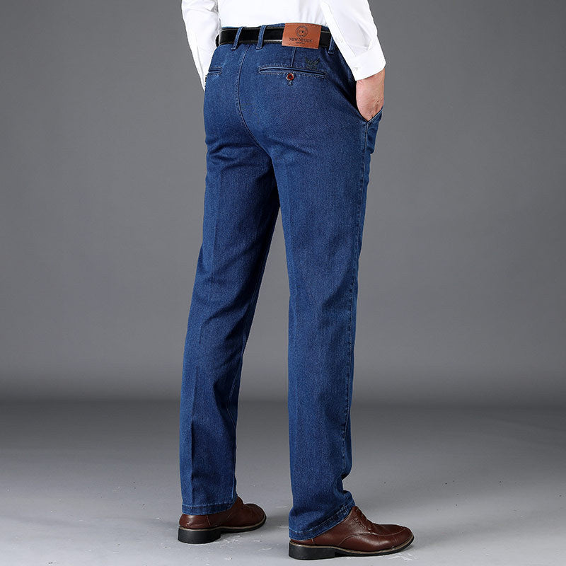 Jeans elasticizzati primaverili da uomo larghi e dritti