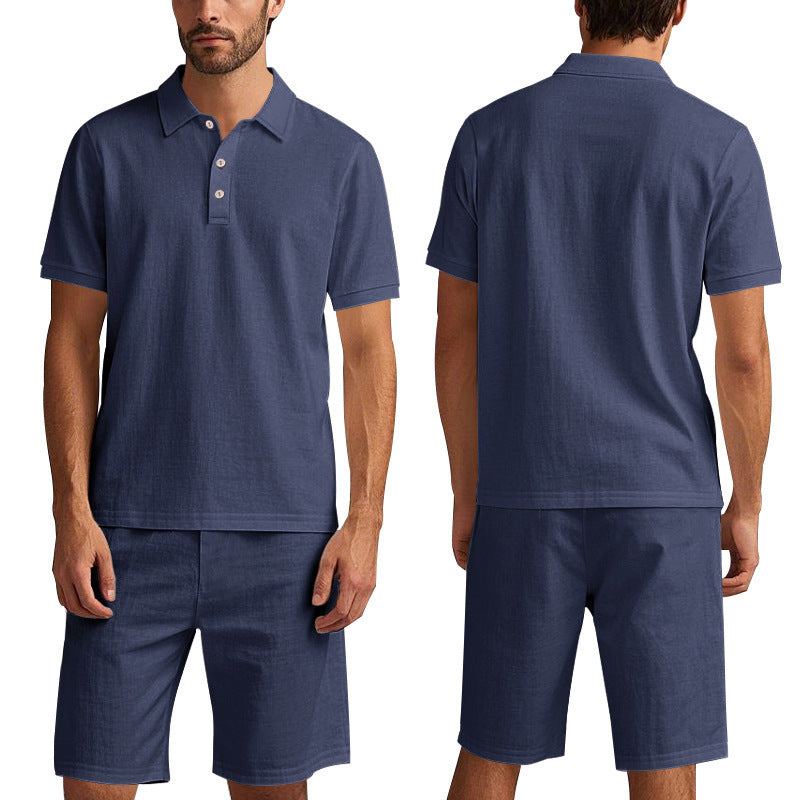 Pantaloncini estivi da uomo, larghi, casual, traspiranti, in lino, a maniche corte, da spiaggia