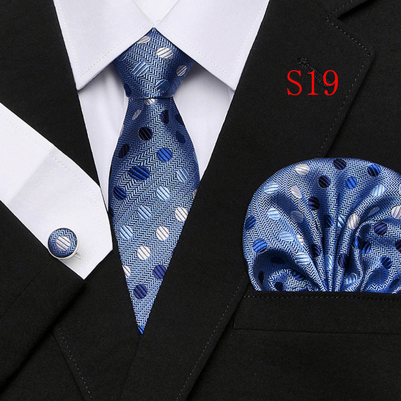 Cravatta sartoriale abbinato con gemelli e pochette da taschino (in seta)