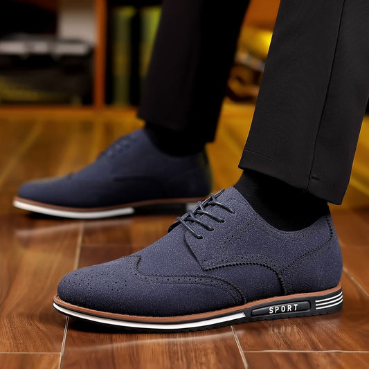 Nuove scarpe casual da uomo, scarpe basse opache in pelle scamosciata
