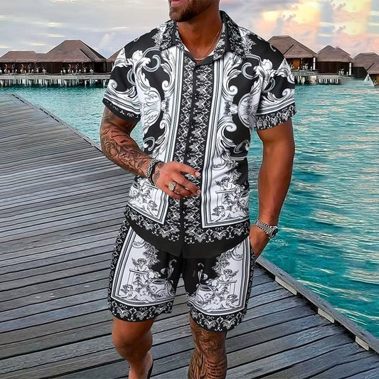 Pantaloncini da vacanza hawaiani con stampa digitale 3D alla moda