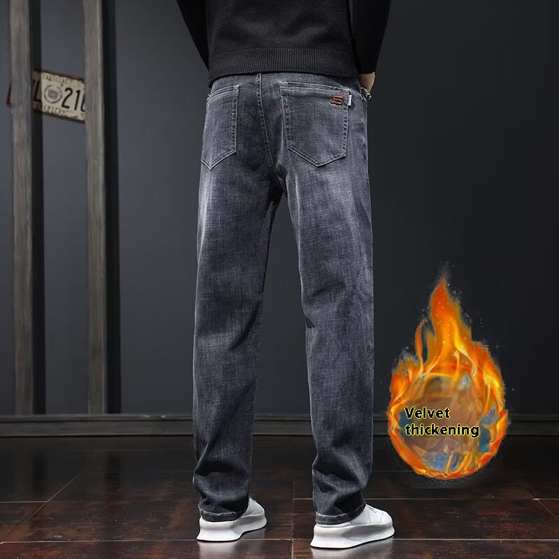 Jeans larghi, dritti, casual, pantaloni lunghi da uomo