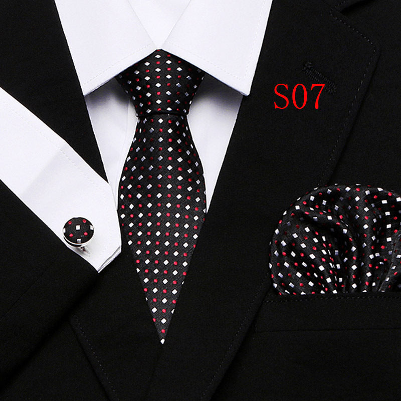 Cravatta sartoriale abbinato con gemelli e pochette da taschino (in seta)