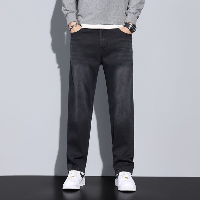 Jeans larghi, dritti, casual, pantaloni lunghi da uomo