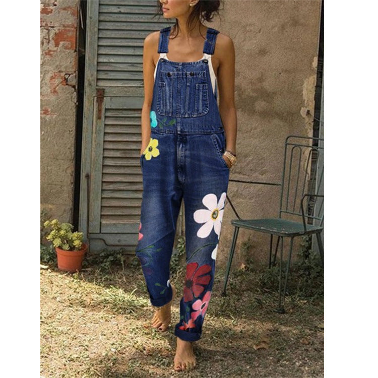 Salopette in Denim Stampato – Effetto Washed | Terry’s Home