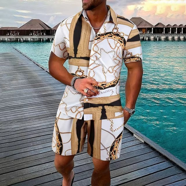 Pantaloncini da vacanza hawaiani con stampa digitale 3D alla moda