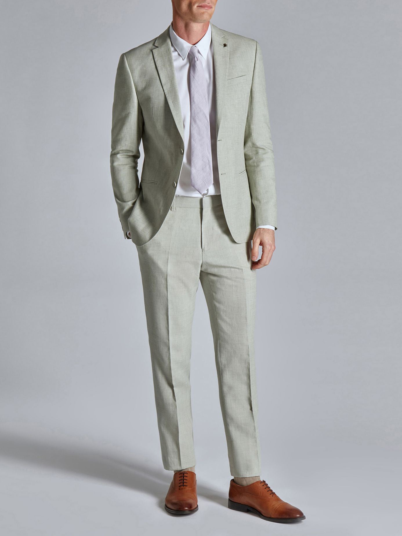 Completo blazer e pantaloni classici da uomo in tinta unita