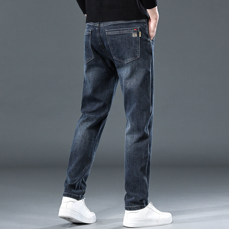 Pantaloni casual larghi e dritti alla moda, sottili e aderenti