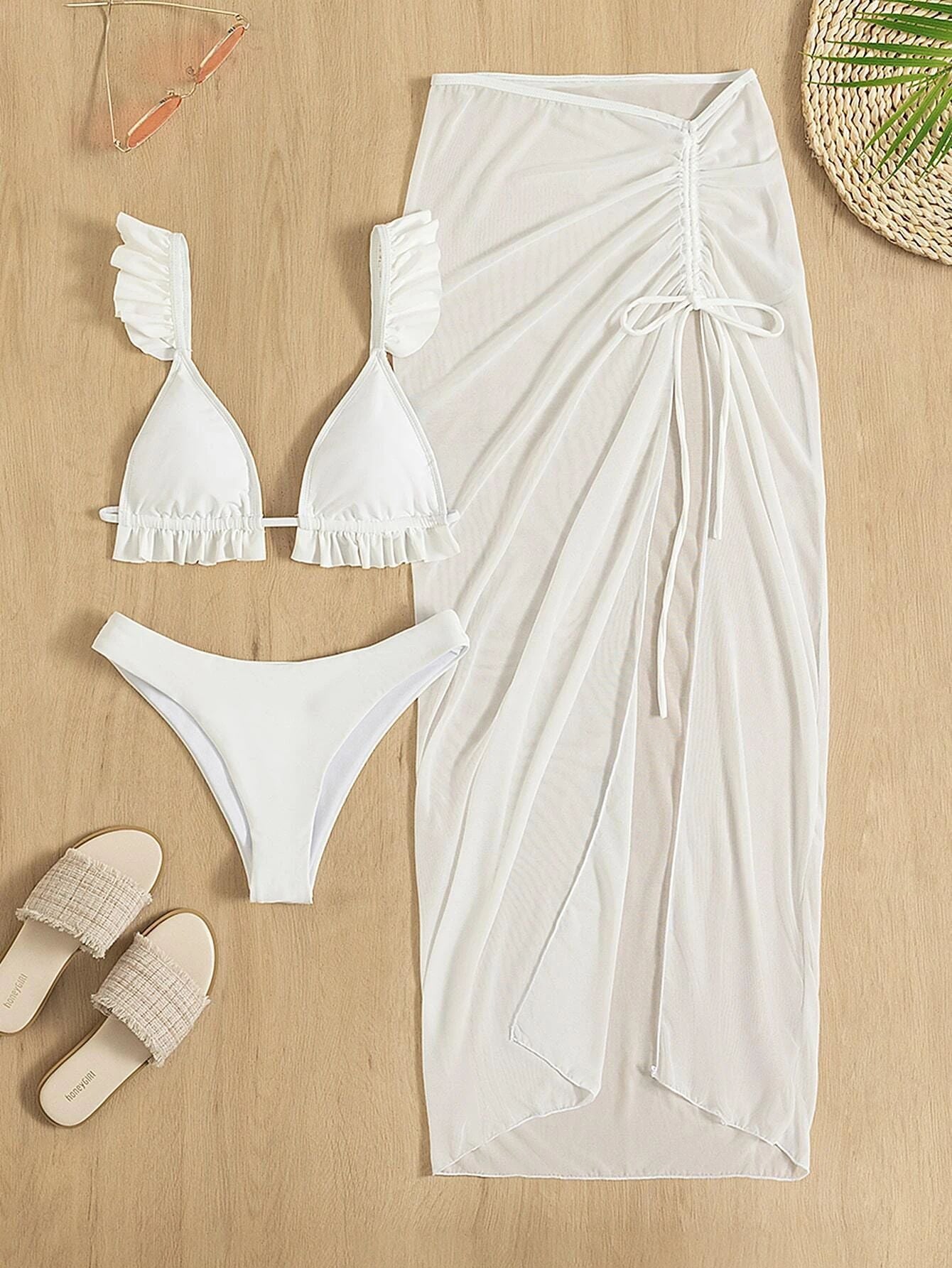 Costume da bagno sexy a tre pezzi, bikini