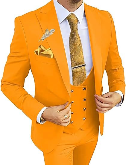 Completo da uomo slim fit con gilet doppio petto e pantaloni