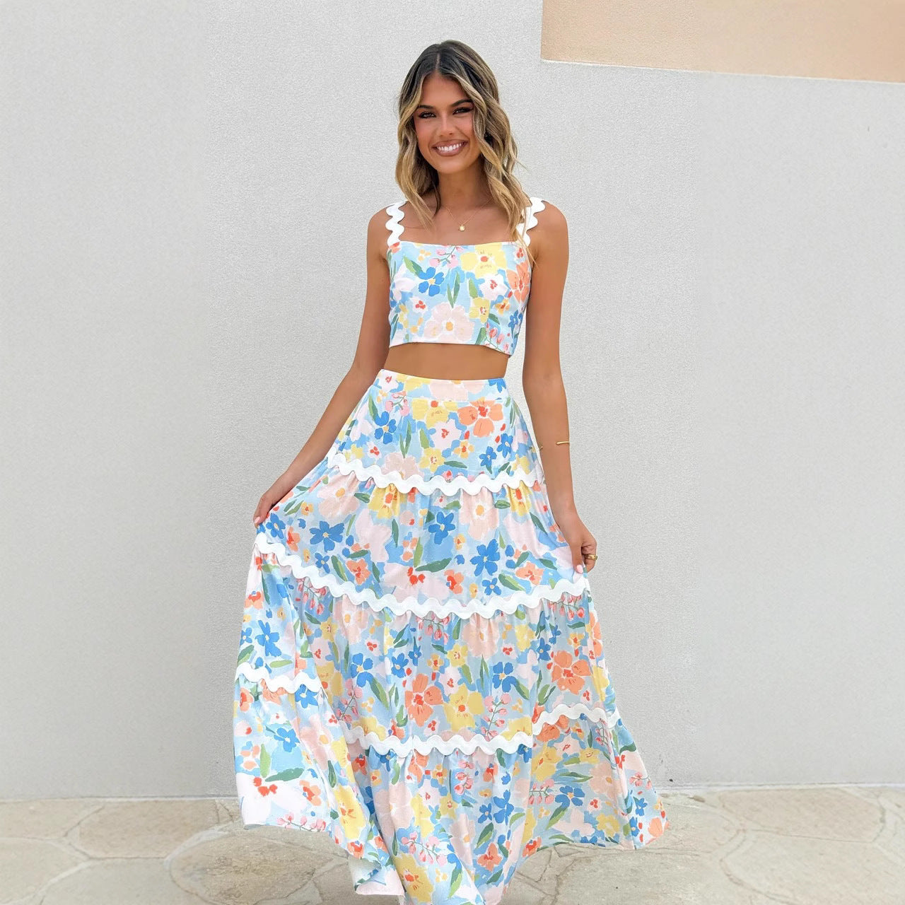 Coordinato in Pizzo – Top con Spalline & Gonna | Terry’s Home