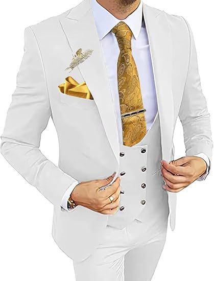 Completo da uomo slim fit con gilet doppio petto e pantaloni