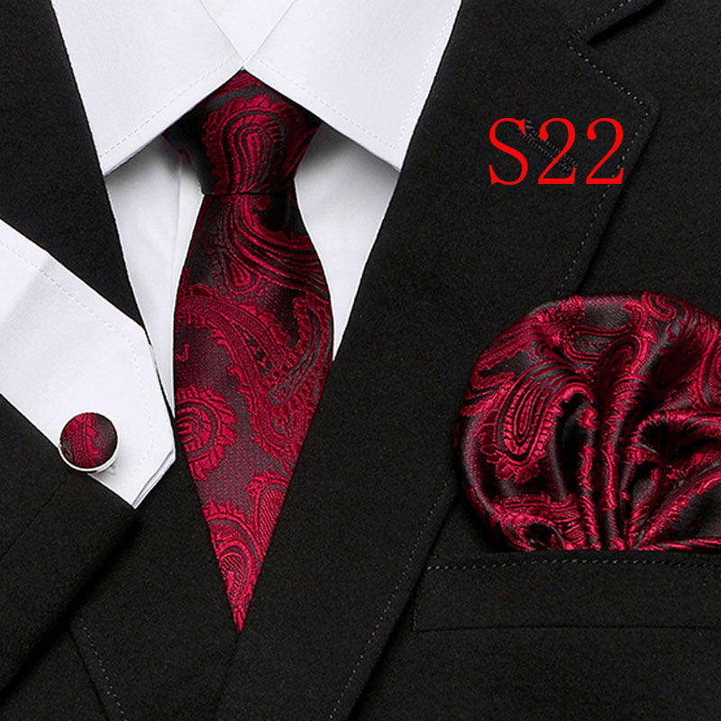 Cravatta sartoriale abbinato con gemelli e pochette da taschino (in seta)