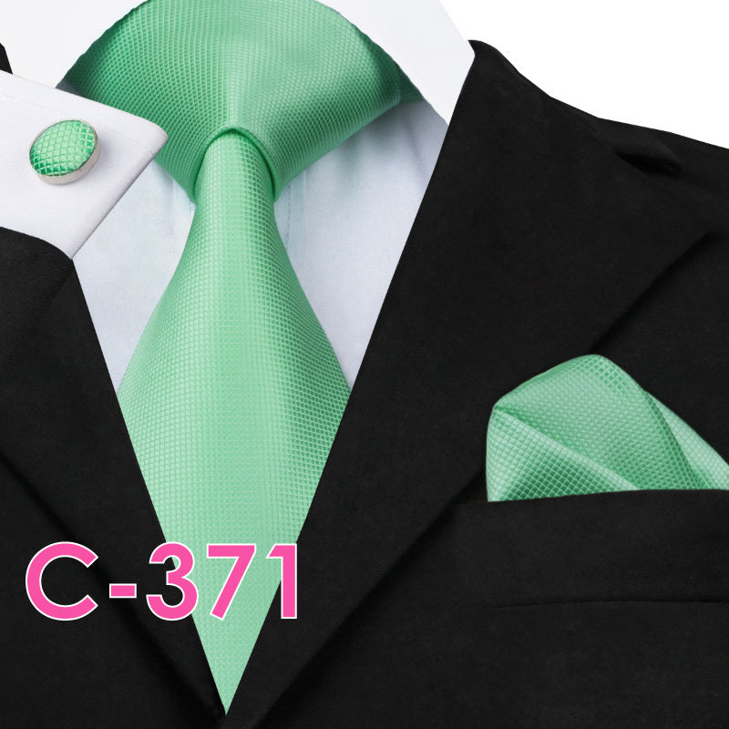 Set cravatta sartoriale in seta, pochette da taschino e gemelli