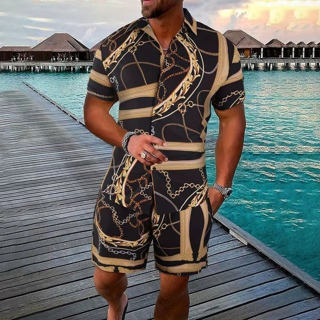 Pantaloncini da vacanza hawaiani con stampa digitale 3D alla moda