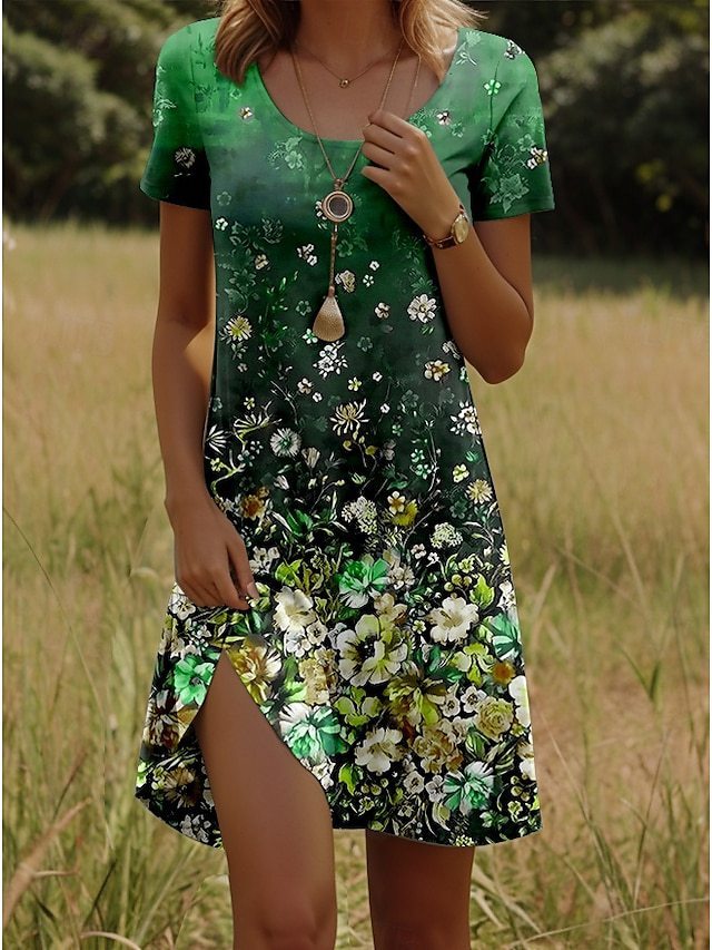 ๐ผ Abito Floreale A-Line โ Eleganza Naturale per Ogni Silhouette