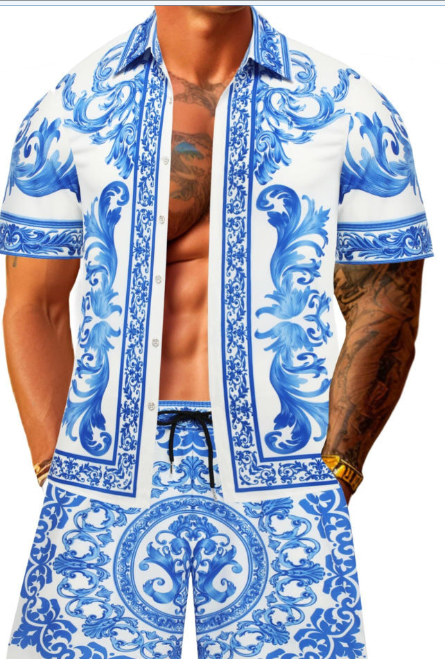 Pantaloncini da vacanza hawaiani con stampa digitale 3D alla moda
