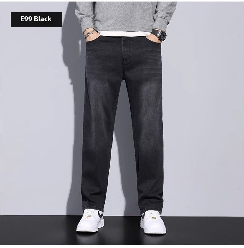 Jeans larghi, dritti, casual, pantaloni lunghi da uomo