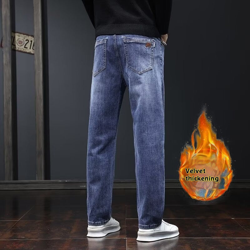 Jeans larghi, dritti, casual, pantaloni lunghi da uomo