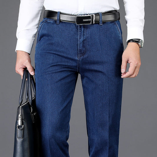 Jeans elasticizzati primaverili da uomo larghi e dritti