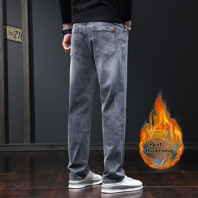 Jeans larghi, dritti, casual, pantaloni lunghi da uomo