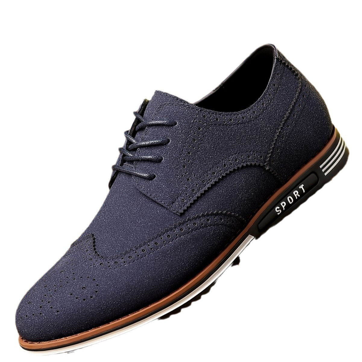 Nuove scarpe casual da uomo, scarpe basse opache in pelle scamosciata