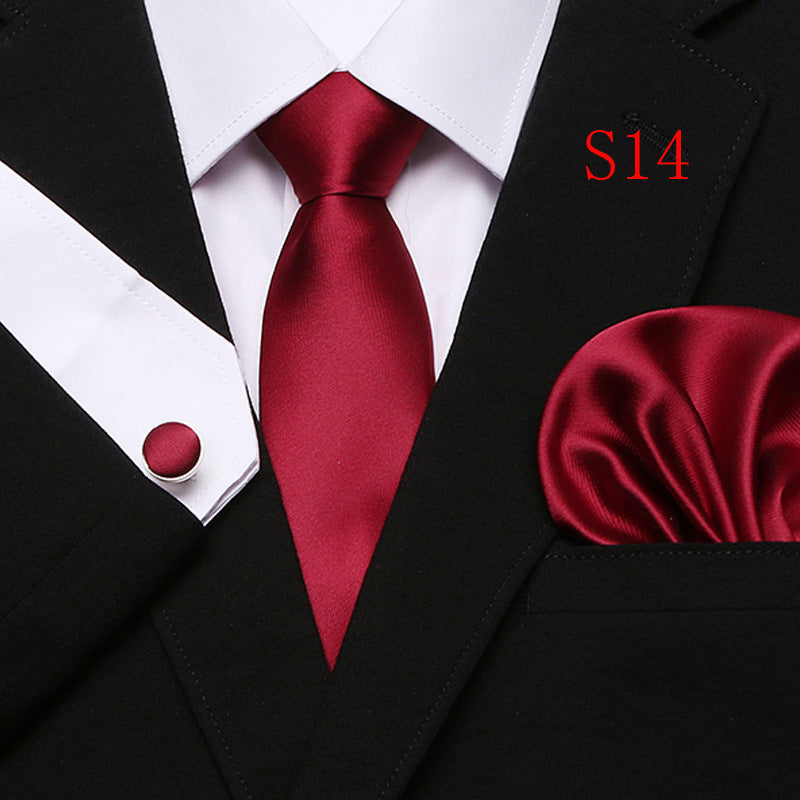 Cravatta sartoriale abbinato con gemelli e pochette da taschino (in seta)