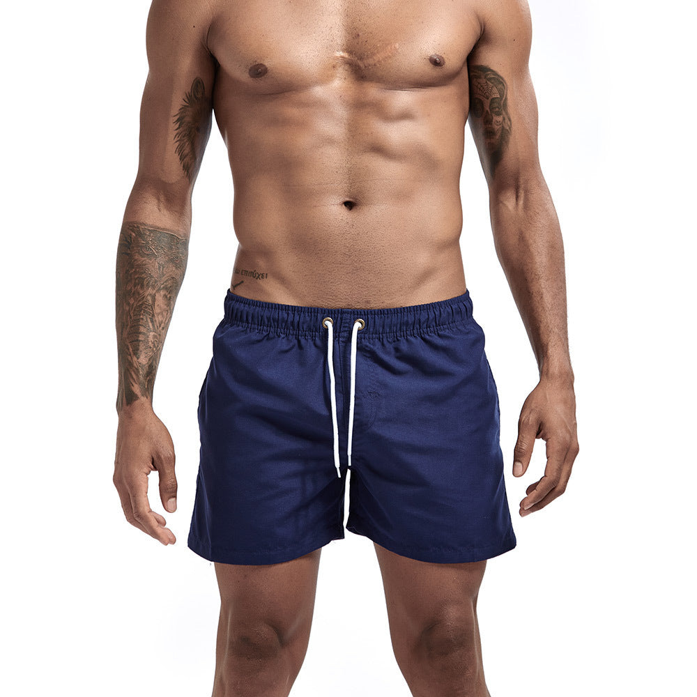 Pantaloni da spiaggia a tre punti, alla moda, multicolor, dritti, larghi, pantaloncini sportivi
