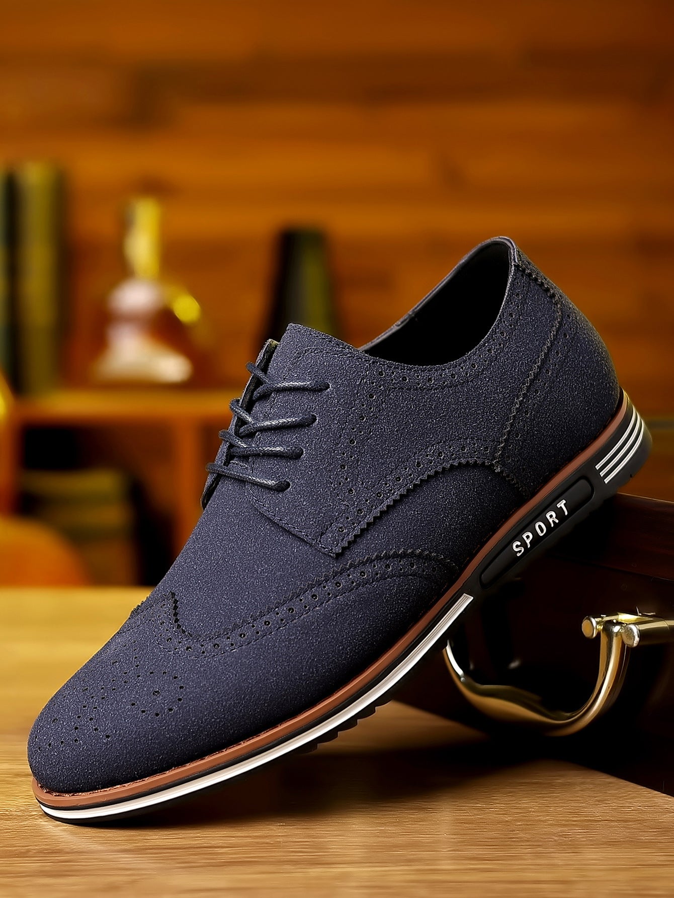 Nuove scarpe casual da uomo, scarpe basse opache in pelle scamosciata