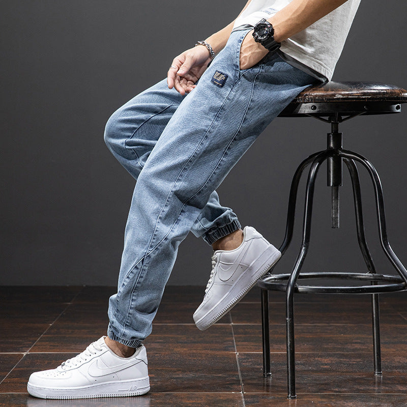 Jeans casual cargo larghi da uomo, nuovi di zecca, primavera