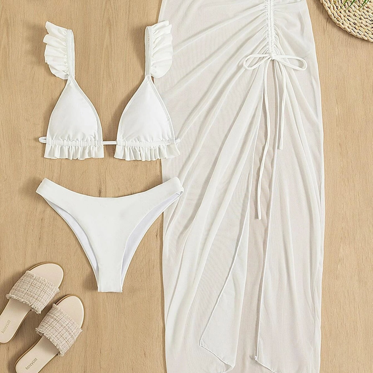 Costume da bagno sexy a tre pezzi, bikini
